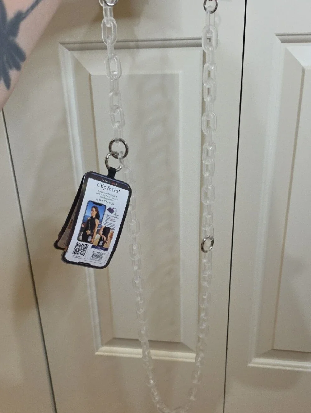The Girls Clear Link Chain Phone Strap - Transparent